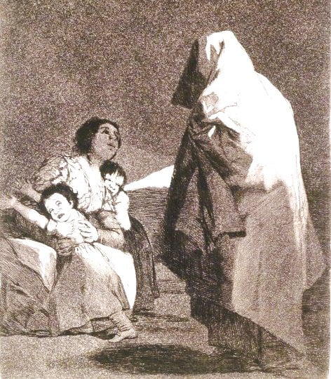 Приход Бабя — рисунок Гойя, 1797 г.